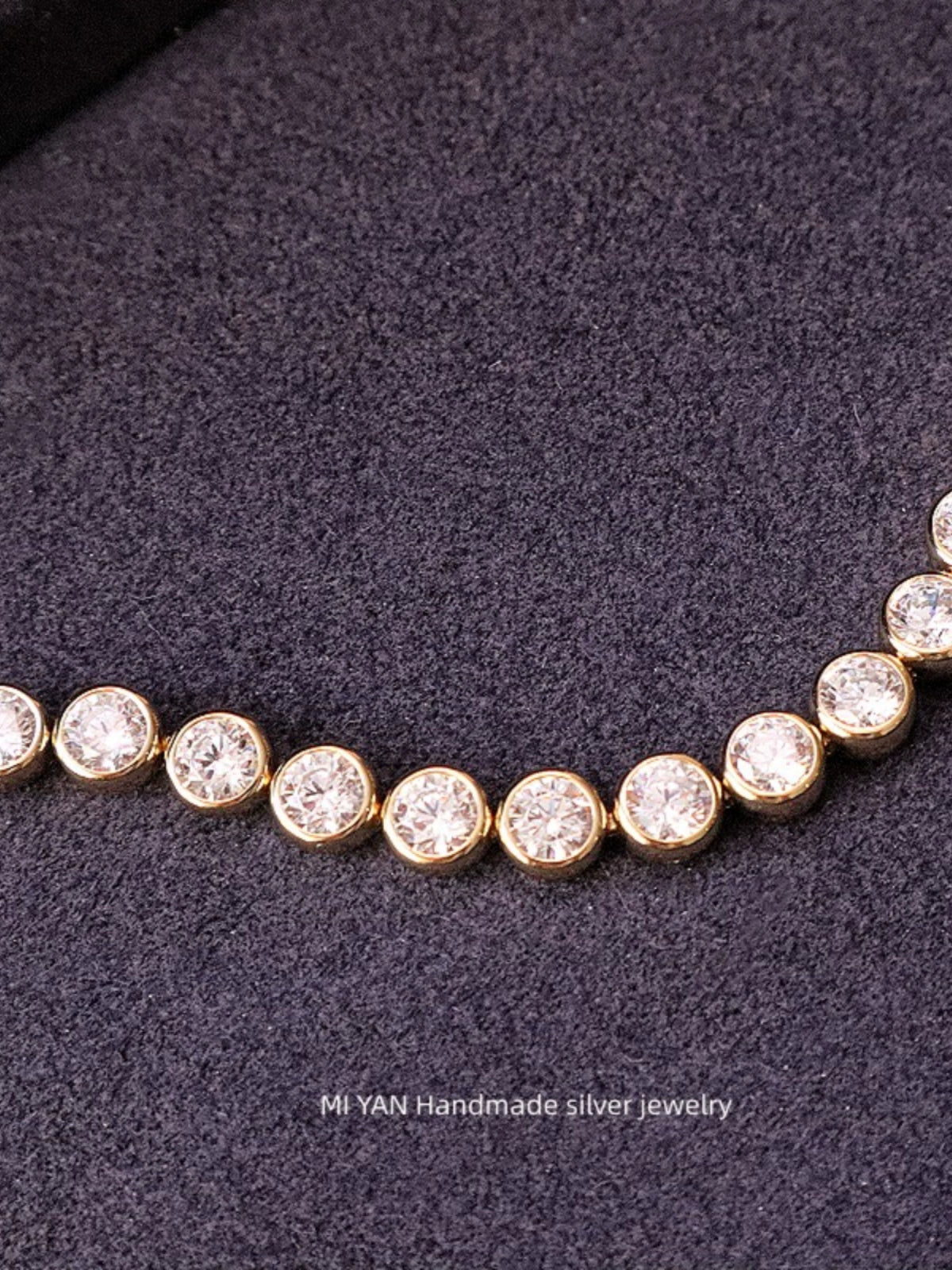 Miyan Bubble Bead Bracelet Diamond-Embedded Full of Crystals Light Luxury 925 Silver Versatile Daily Retro Vintage Bracelet Hand Jewelry Women