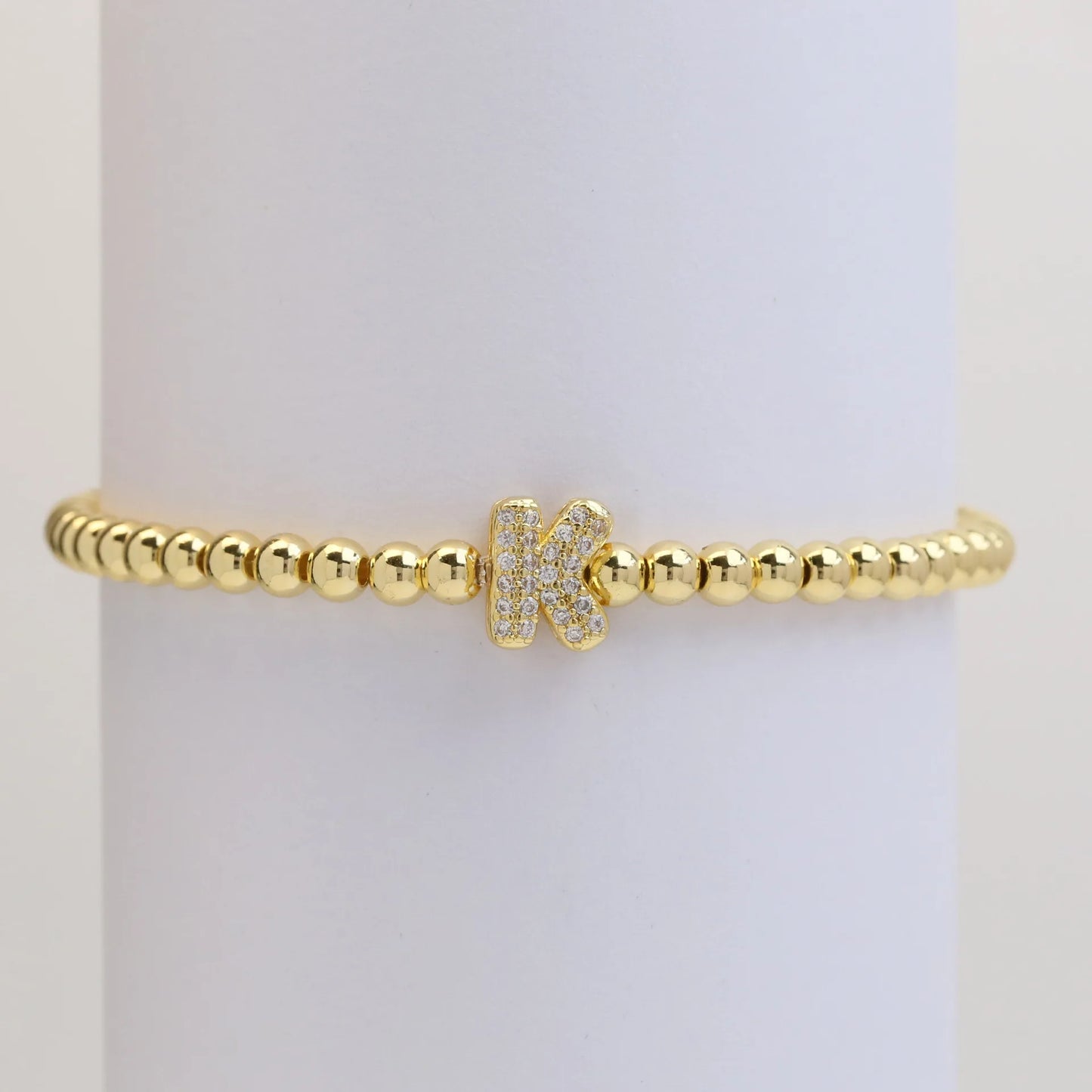 Classic Fashion Zircon Letter Charm Women Bracelet Luxury A-Z Initials Adjustable Chain Bracelet For Women Jewelry Gift