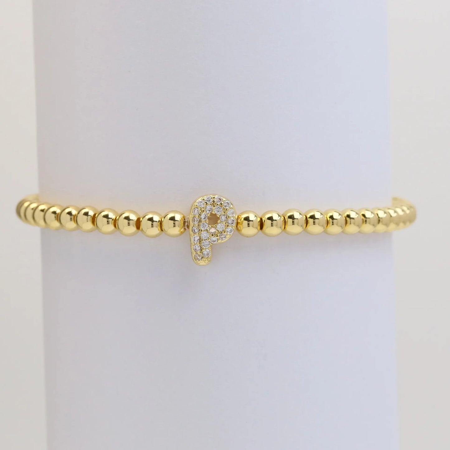 Classic Fashion Zircon Letter Charm Women Bracelet Luxury A-Z Initials Adjustable Chain Bracelet For Women Jewelry Gift
