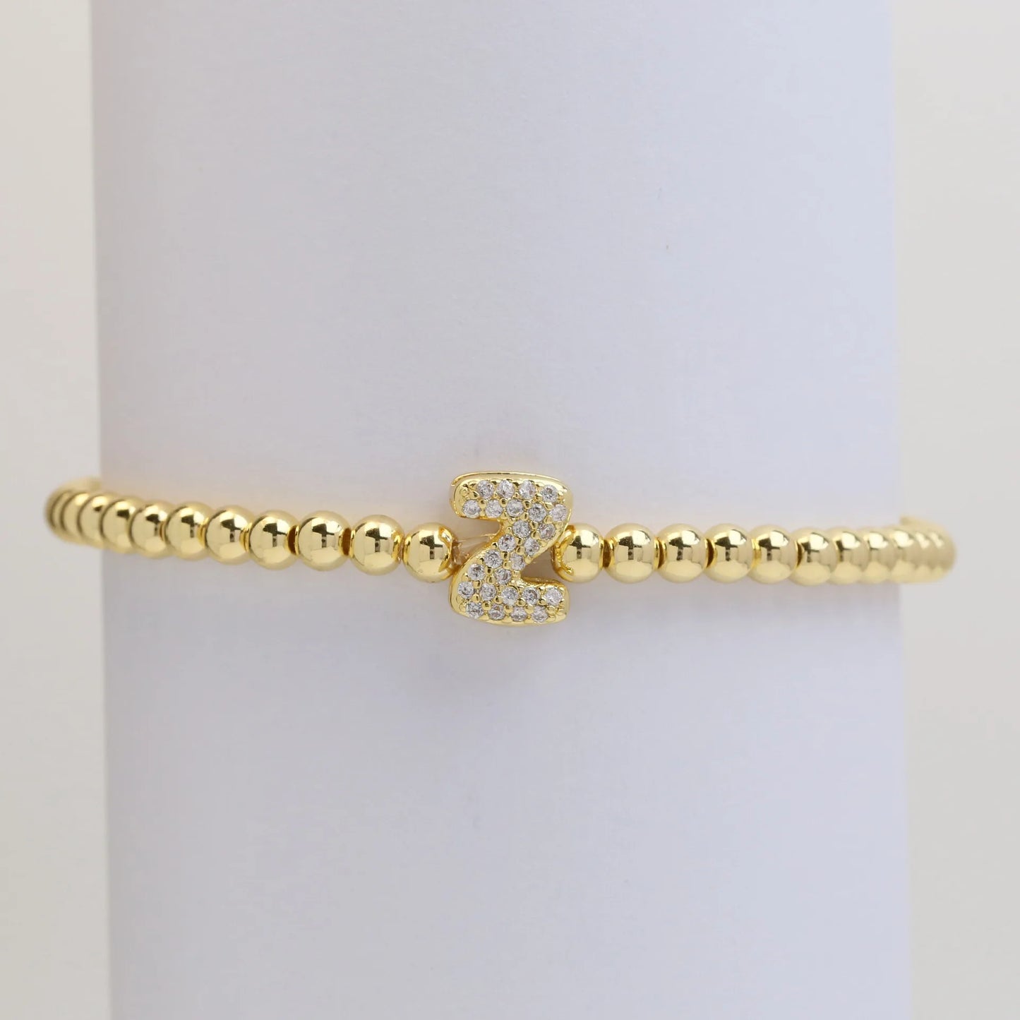 Classic Fashion Zircon Letter Charm Women Bracelet Luxury A-Z Initials Adjustable Chain Bracelet For Women Jewelry Gift