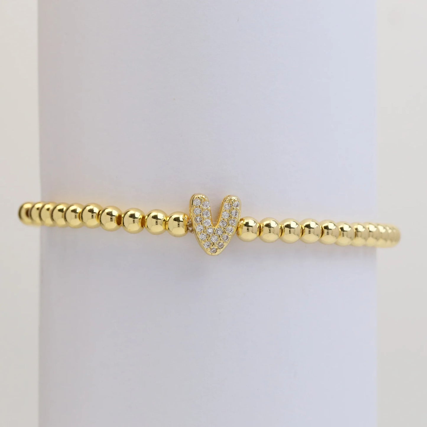 Classic Fashion Zircon Letter Charm Women Bracelet Luxury A-Z Initials Adjustable Chain Bracelet For Women Jewelry Gift